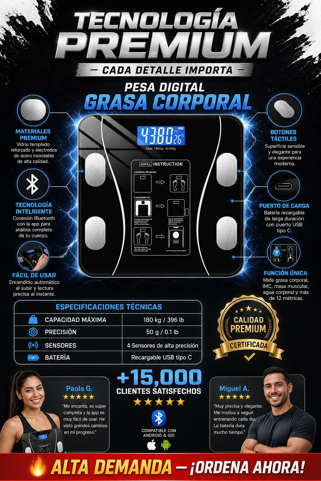 Pesa Digital Grasa Corporal - imagen 7