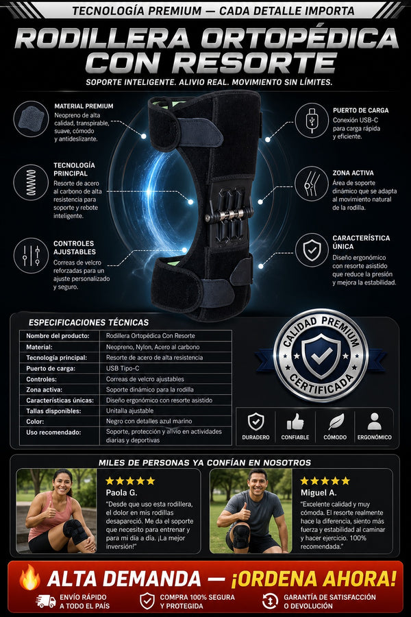 Rodillera Ortopedica Con Resorte - imagen 7