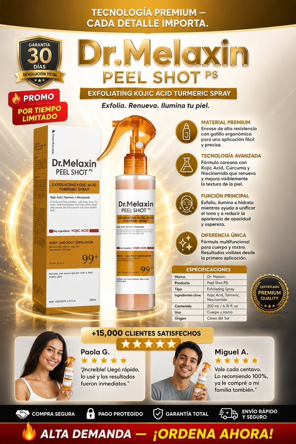 Spray Dr. Melaxin Exfoliante Curcuma - imagen 7
