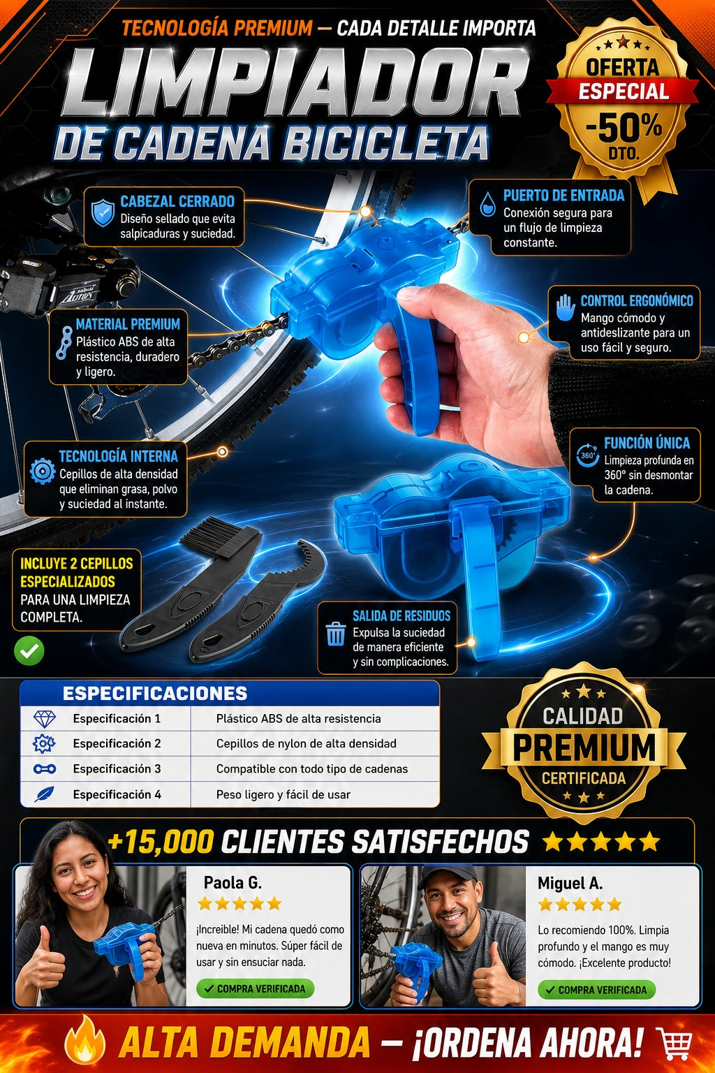 Limpiador De Cadena Bicicleta - imagen 7