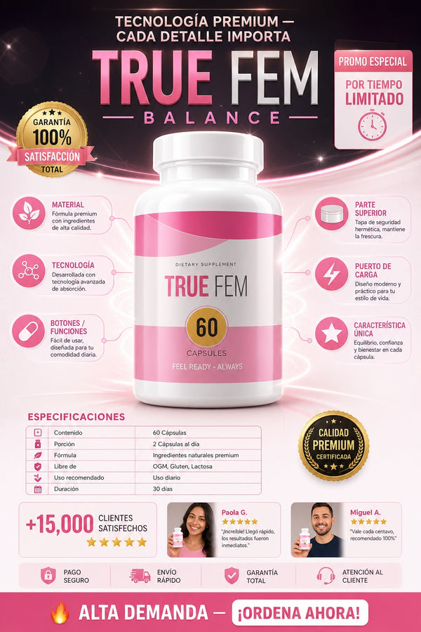 True Fem Balance – Recupera tu Lubricación Natural y Disfruta sin Incomodidad - imagen 7