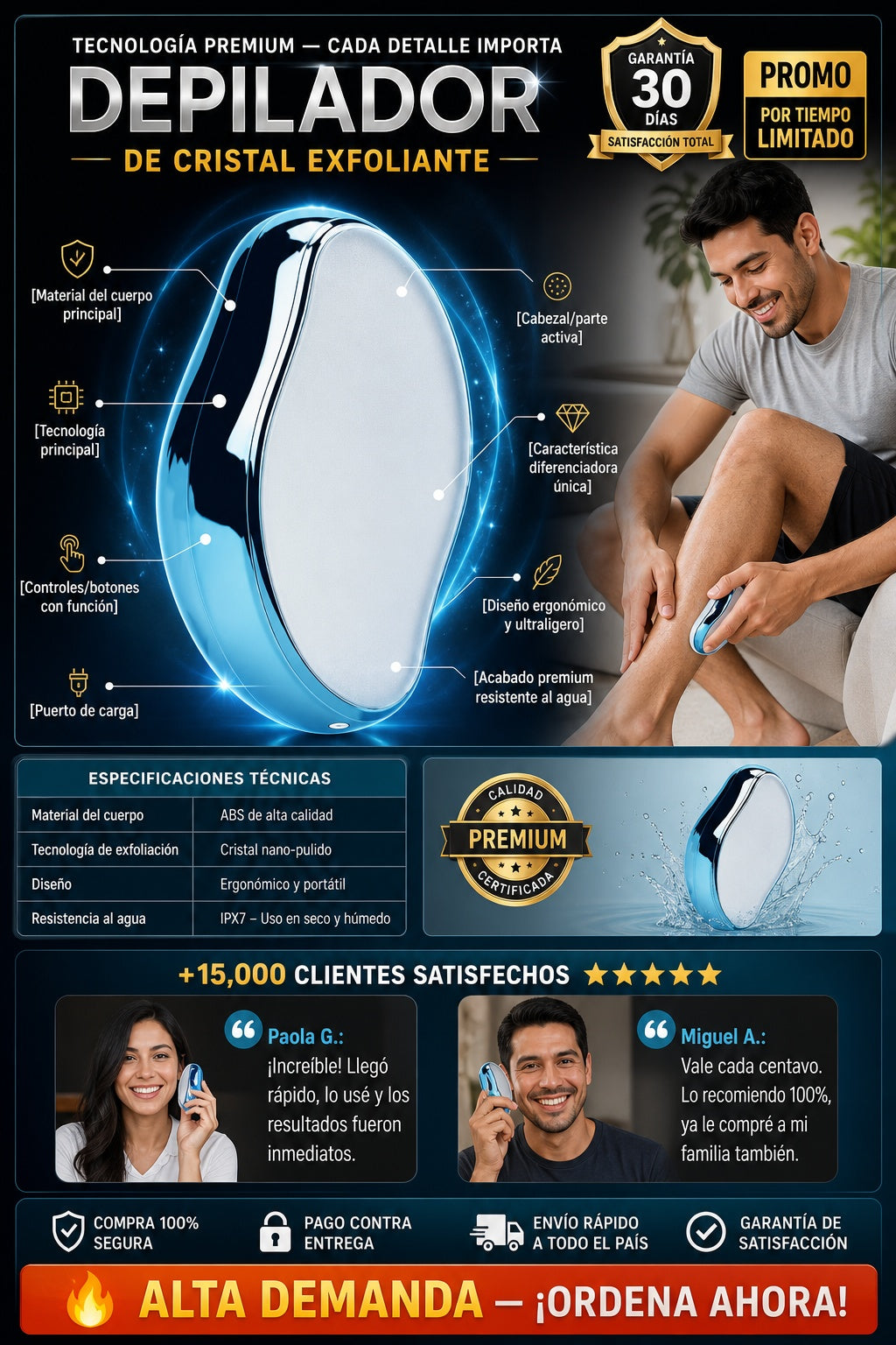 Depilador De Cristal Exfoliante - imagen 7