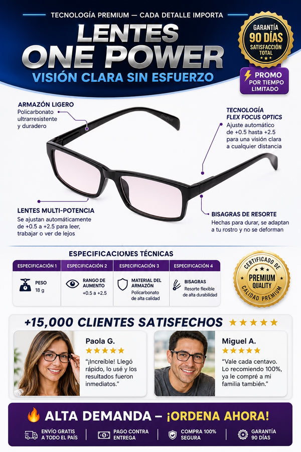 Lentes One Power Visión Clara Sin Esfuerzo - imagen 7