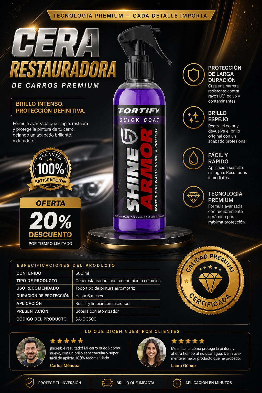 Cera Restauradora De Carros Premium - imagen 7
