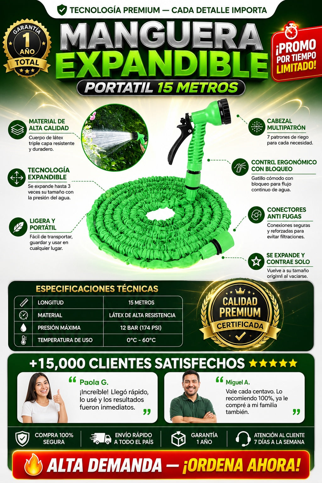 Manguera Expandible Portatil 15metros - imagen 7