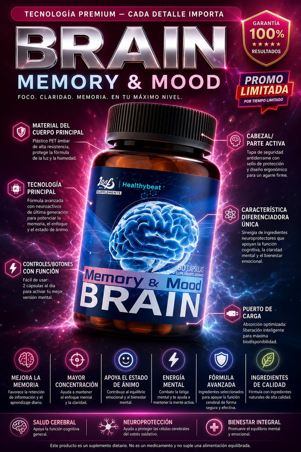 Suplemento Brain Soporte Cerebral 60cp - imagen 7