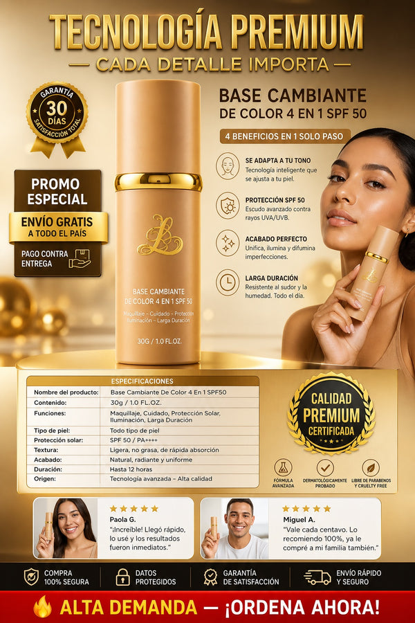 Base Cambiante De Color 4 En 1 Spf50 - imagen 7