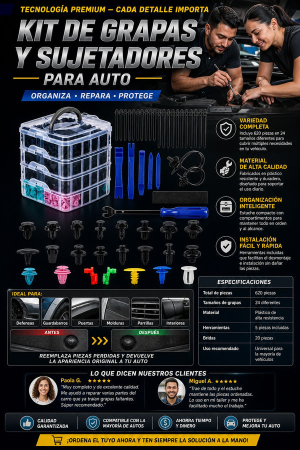 Kit De Grapas Y Sujetadores Para Auto - imagen 7