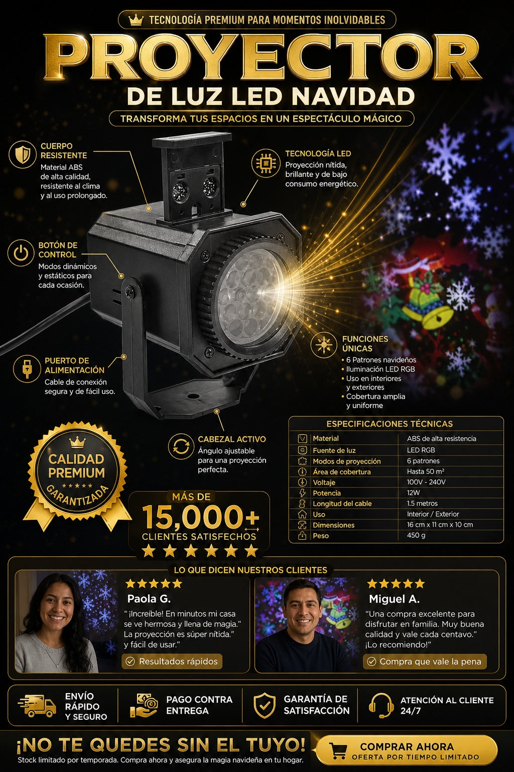 Proyector De Luz Led Navidad - imagen 7