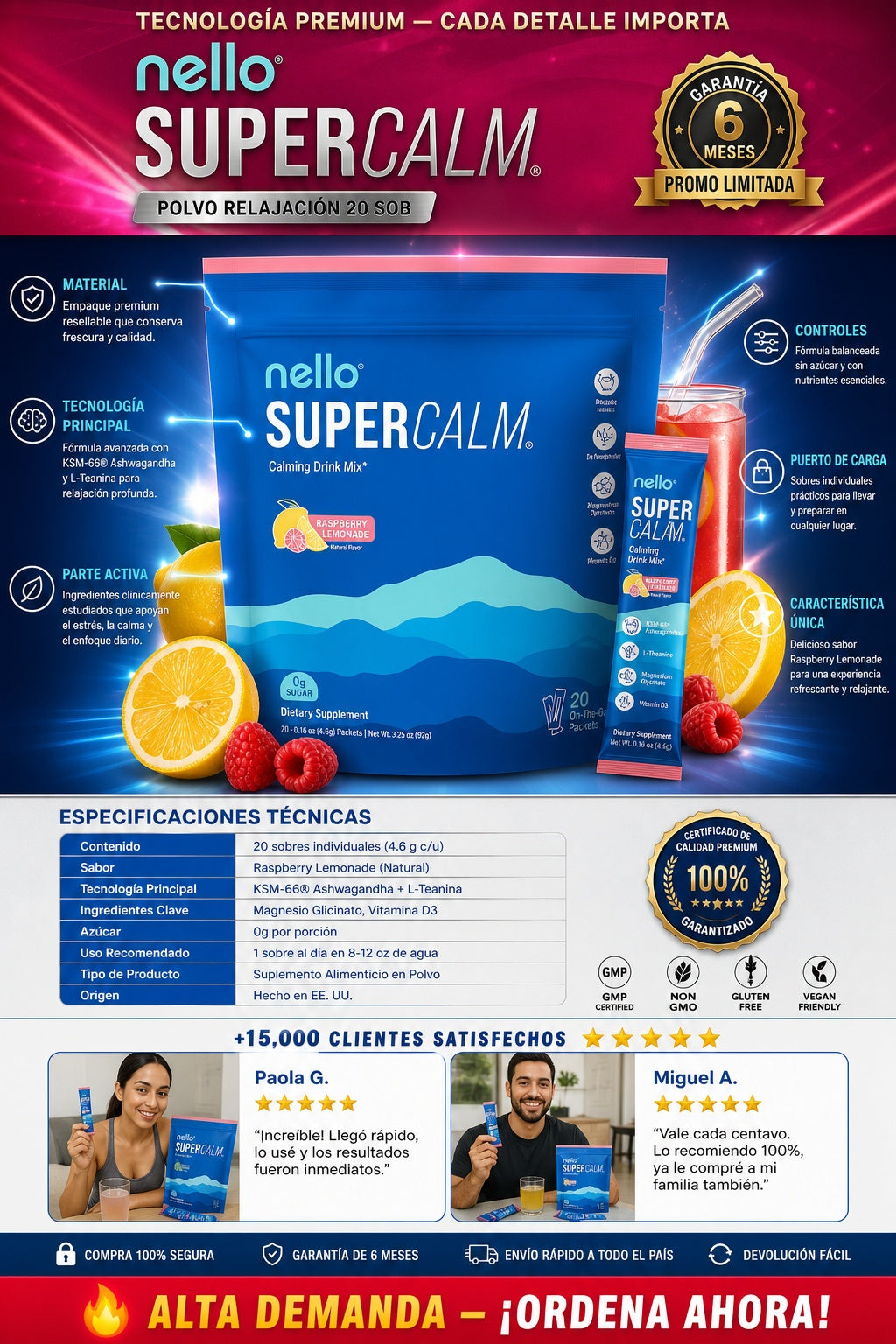 Nello Supercalm Polvo Relajacion 20 Sob - imagen 7
