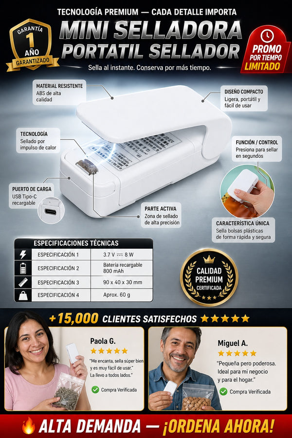 Mini Selladora Portatil Sellador - imagen 7