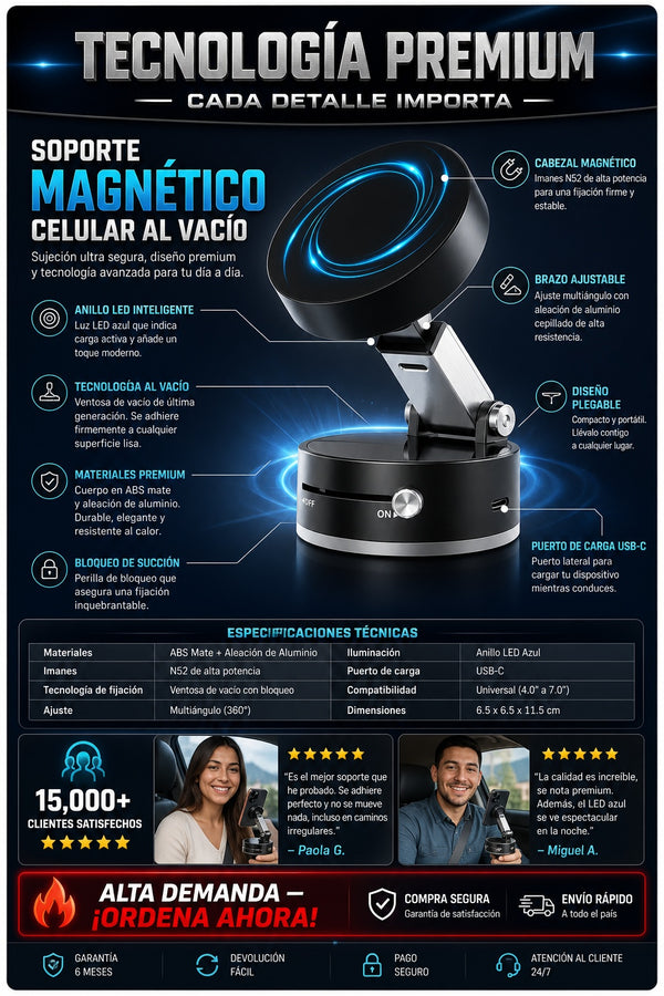 Soporte Magnetico Celular Al Vacio - imagen 7