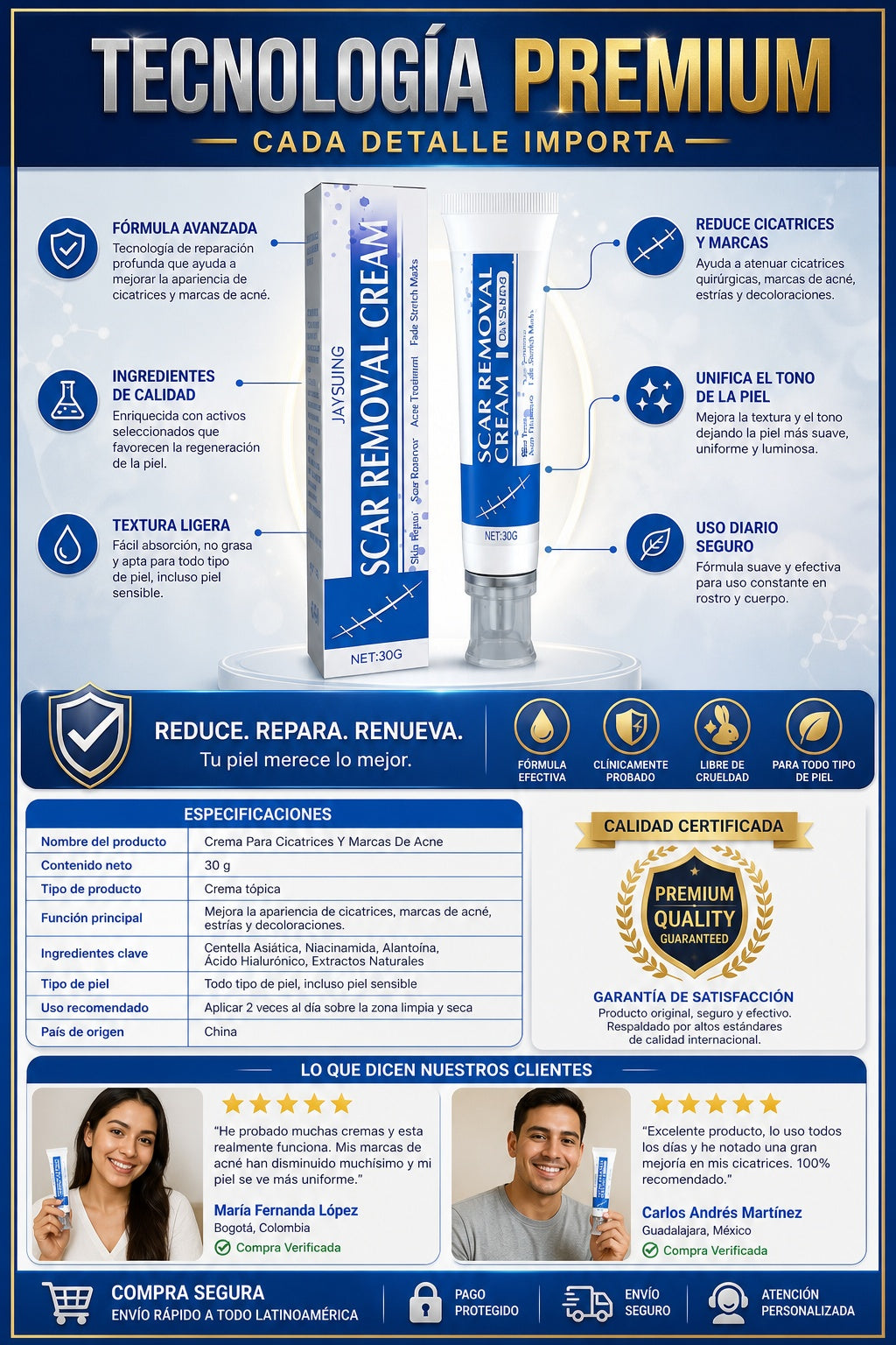 Crema Para Cicatrices Y Marcas De Acne - imagen 7