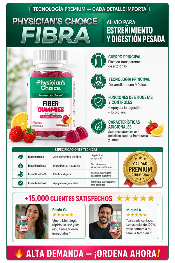 Physician’s Choice Fibra – Alivio para Estreñimiento y Digestión Pesada - imagen 7
