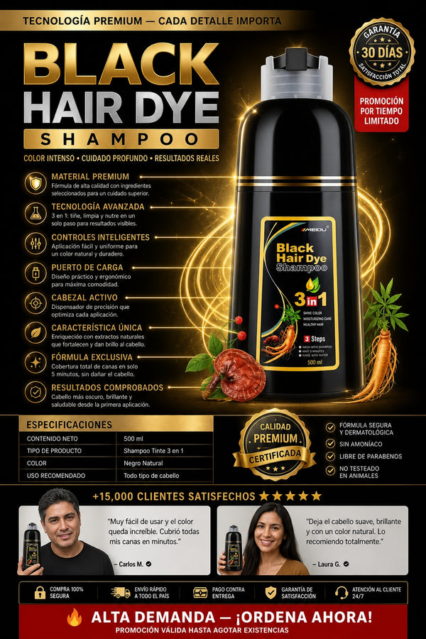 Shampoo Con Tinte Cubre Canas Negrocup - imagen 7