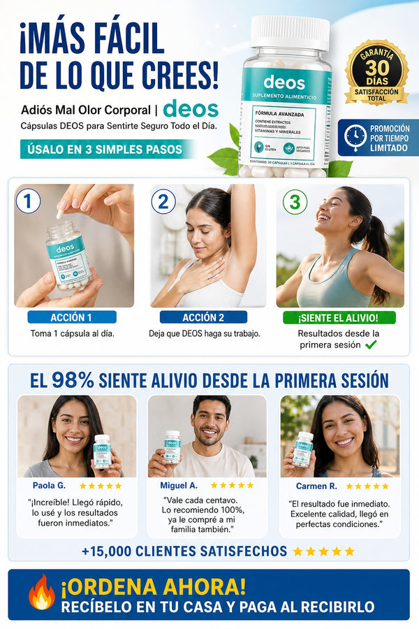 Adiós Mal Olor Corporal | Cápsulas DEOS para Sentirte Seguro Todo el Día - imagen 8