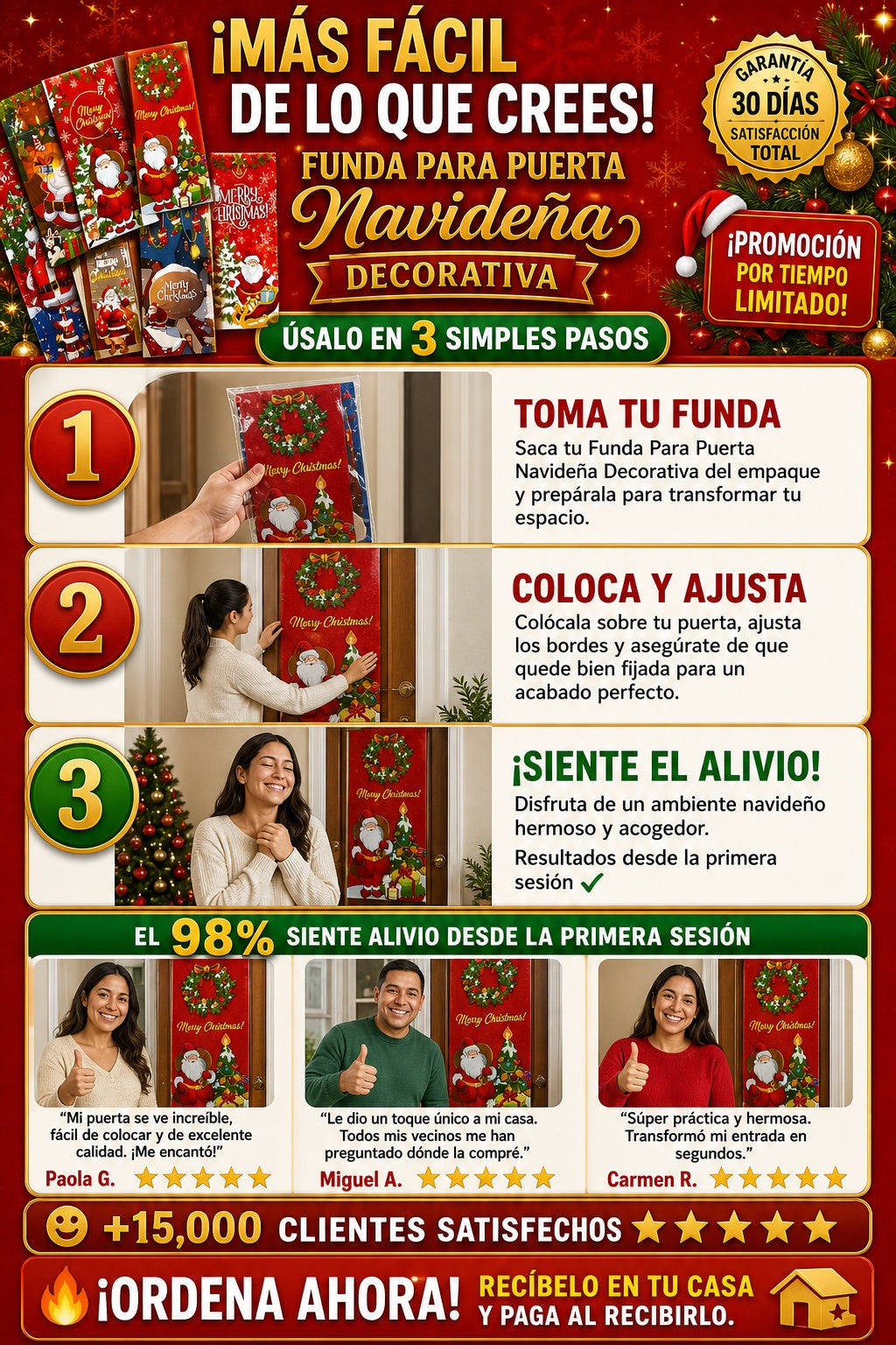 Funda Para Puerta Navidena Decorativa - imagen 8