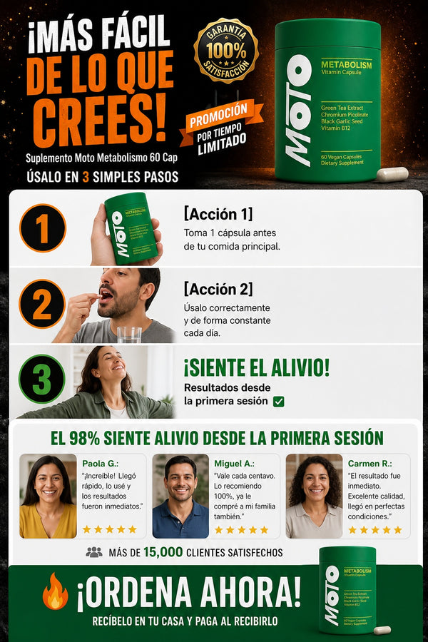 Suplemento Moto Metabolismo 60 Cap - imagen 8