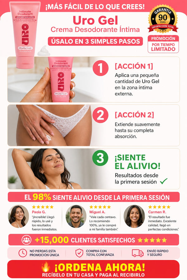 Uro Gel Crema Desodorante Íntima – Controla el mal olor y siéntete fresca todo el día - imagen 8