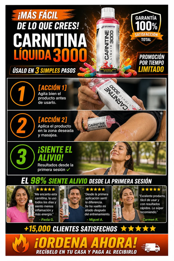Suplemento Carnitina Liquida 3000 - imagen 8
