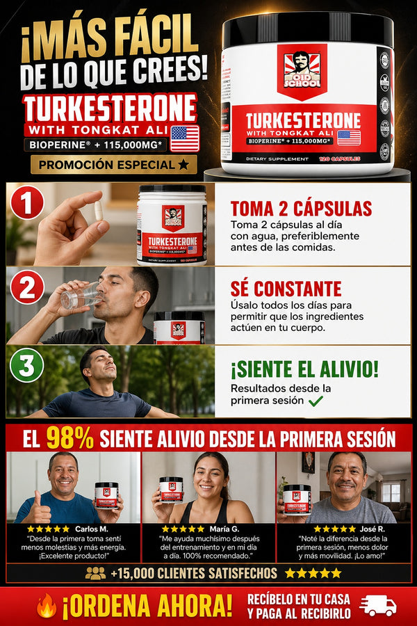 Suplemento Turkesterone 120 Capsulas - imagen 8