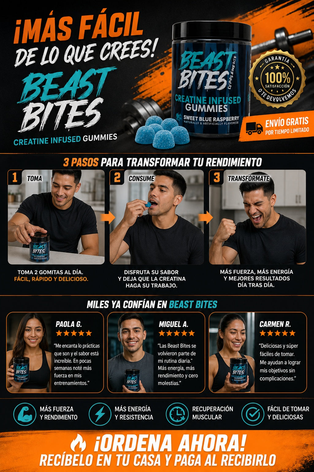 Suplemento Creatina Gomitas Beast Bites - imagen 8