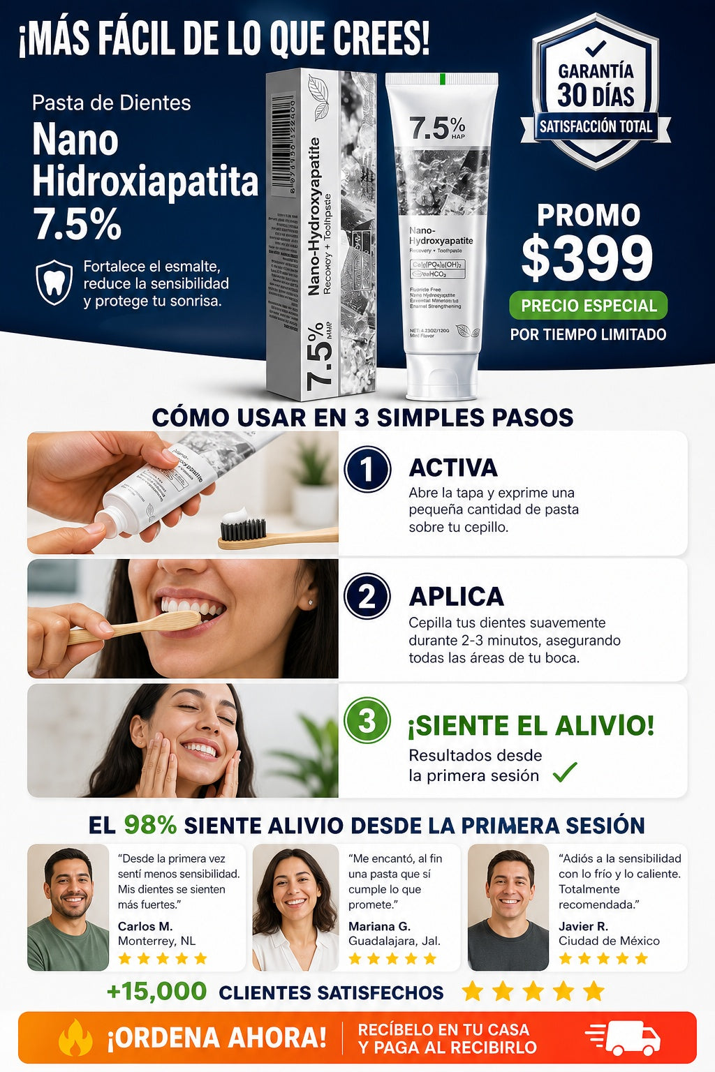 Pasta de Dientes Nano Hidroxiapatita 7.5% - imagen 8