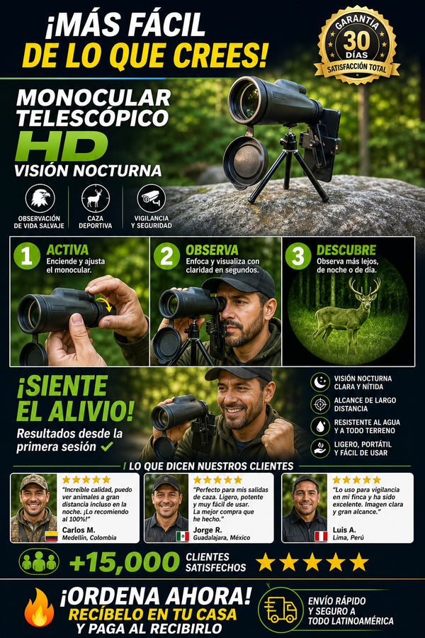 Monocular Telescopico Hd Vision Nocturna - imagen 8