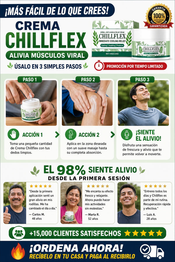 Crema Chillflex Alivia Musculos Viral - imagen 8