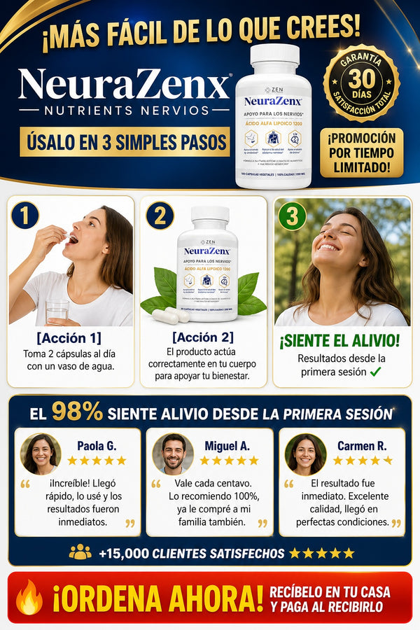 Suplemento Neurazenx Nutrients Nervios - imagen 8