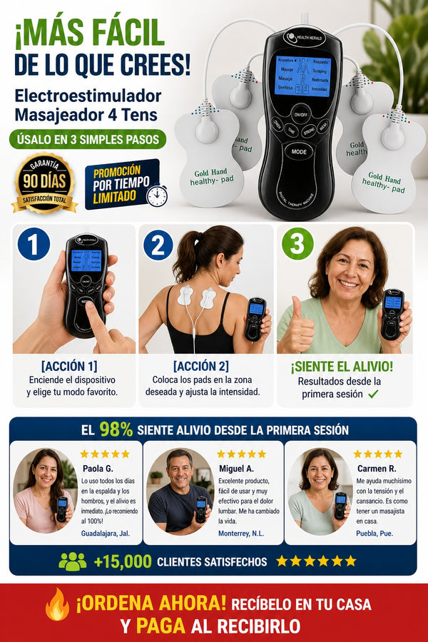 Electroestimulador Masajeador 4 Tens - imagen 8