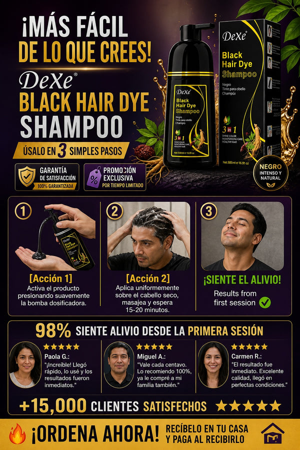 Shampoo Tinte Anti Canas 500ml NEGRO Y CAFE - imagen 8