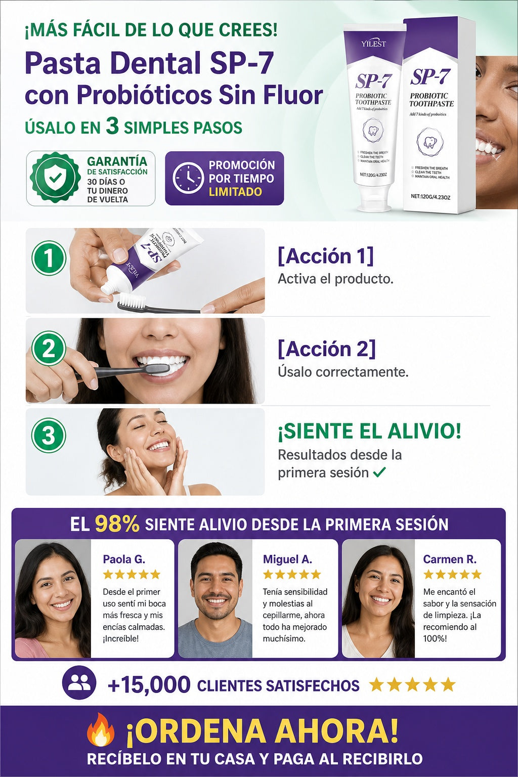 Pasta Dental SP-7 con Probióticos Sin Fluor - imagen 8