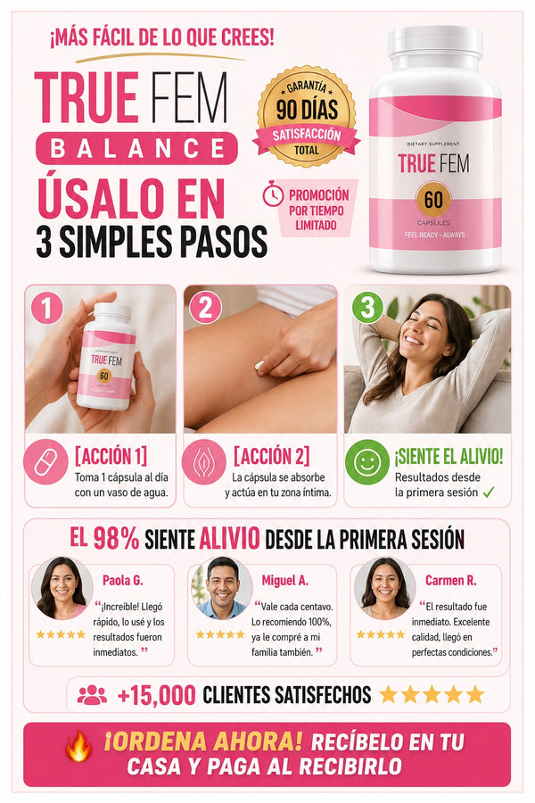 True Fem Balance – Recupera tu Lubricación Natural y Disfruta sin Incomodidad - imagen 8