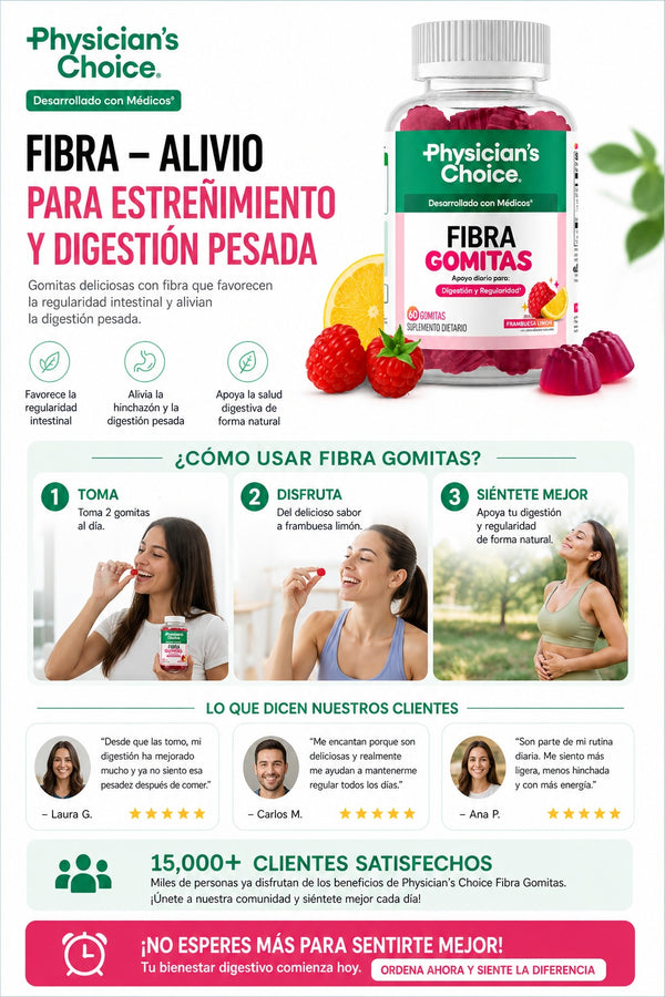 Physician’s Choice Fibra – Alivio para Estreñimiento y Digestión Pesada - imagen 8