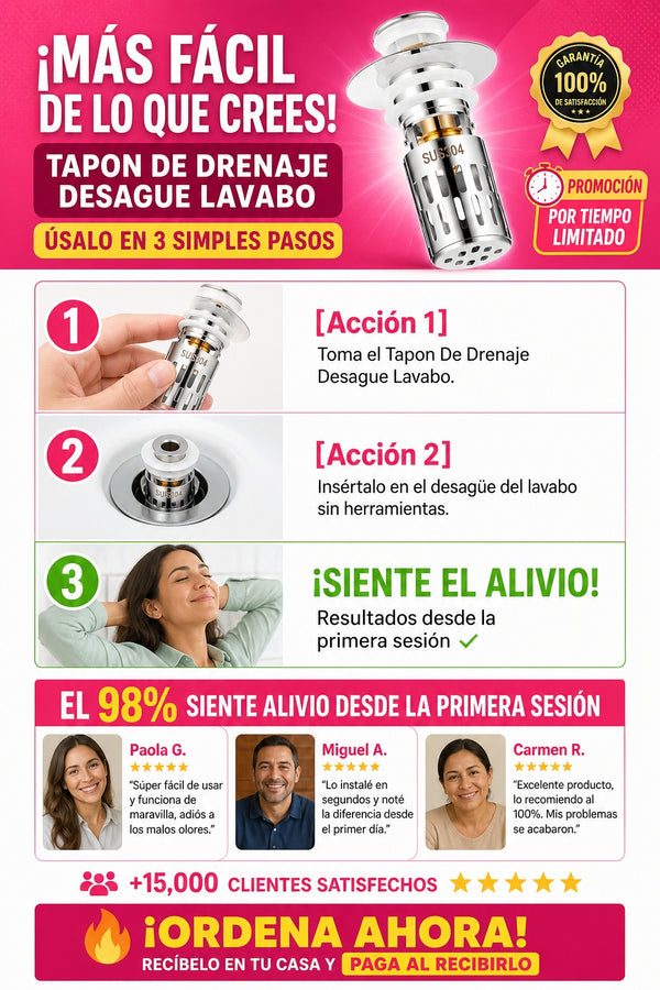 Tapon De Drenaje Desague Lavabo - imagen 8