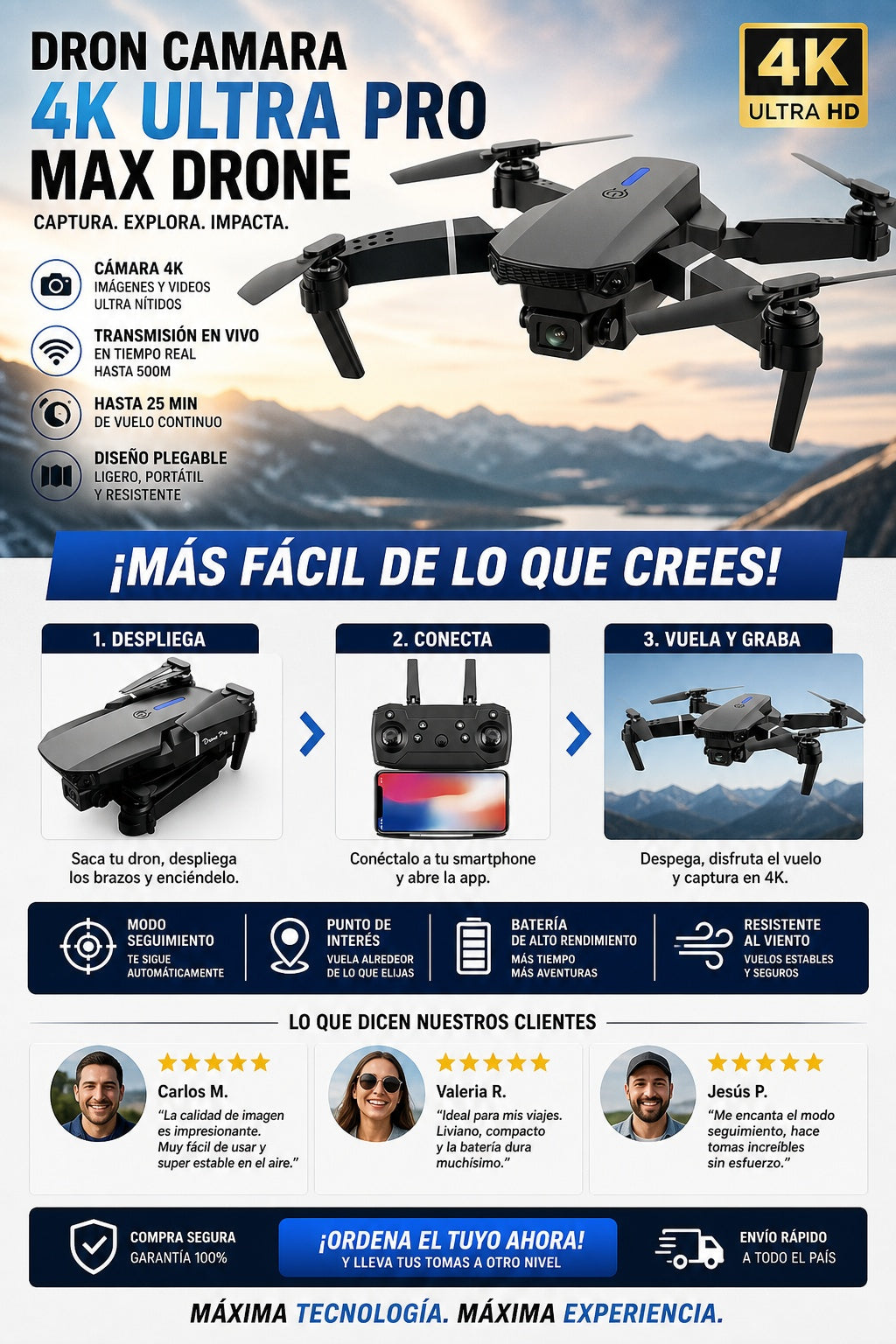 Dron Camara 4k Ultra Pro Max Drone - imagen 8