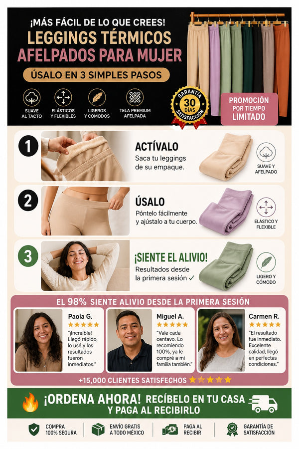 Leggings Termicos Afelpados Para Mujer - imagen 8