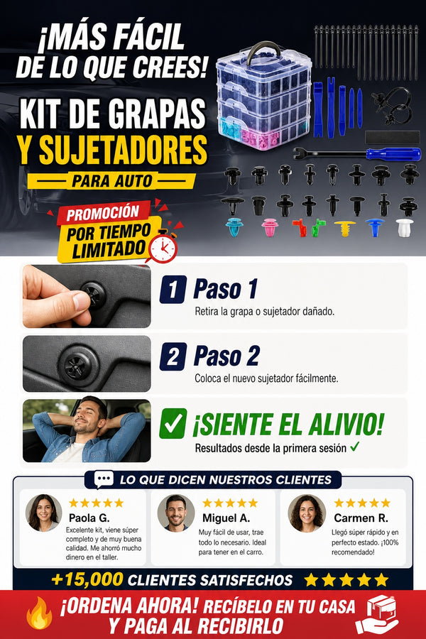 Kit De Grapas Y Sujetadores Para Auto - imagen 8