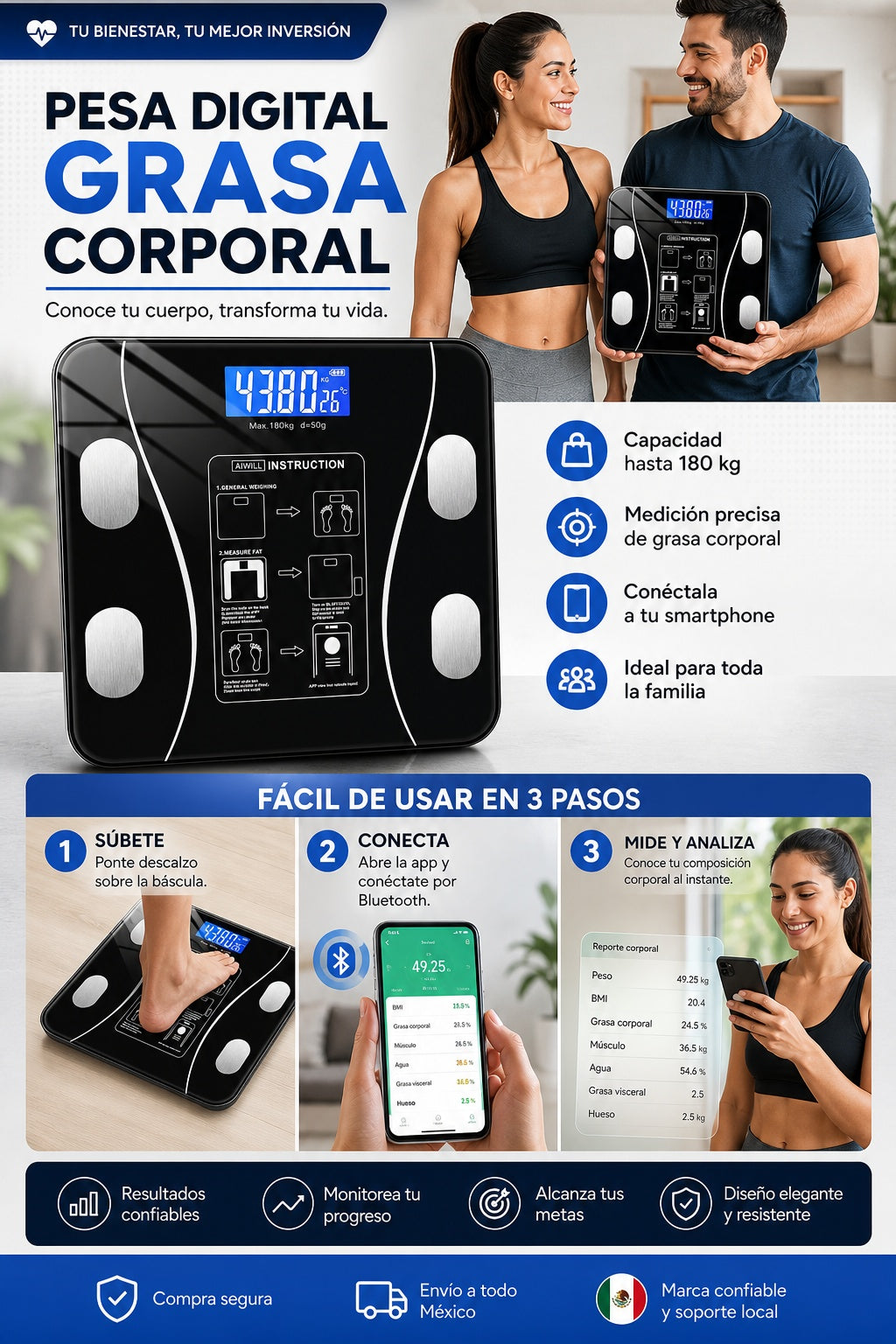 Pesa Digital Grasa Corporal - imagen 8