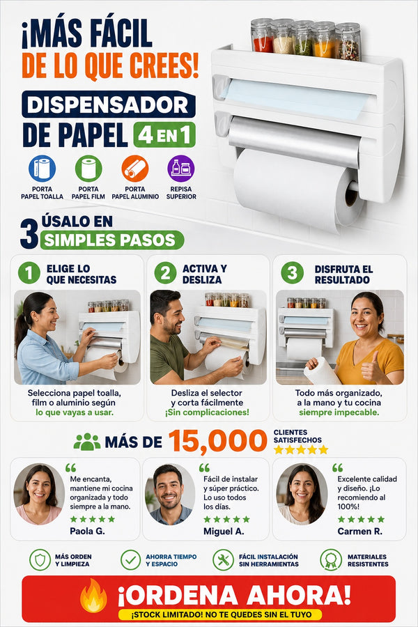cDispensador De Papel Cocina 4 En 1 - imagen 8