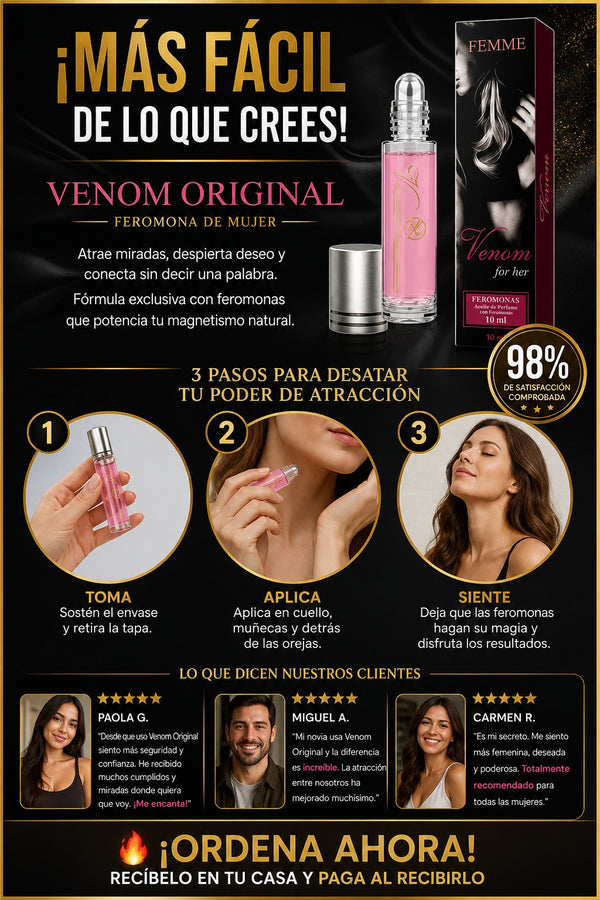 Venom Original Feromona De Mujer - imagen 8