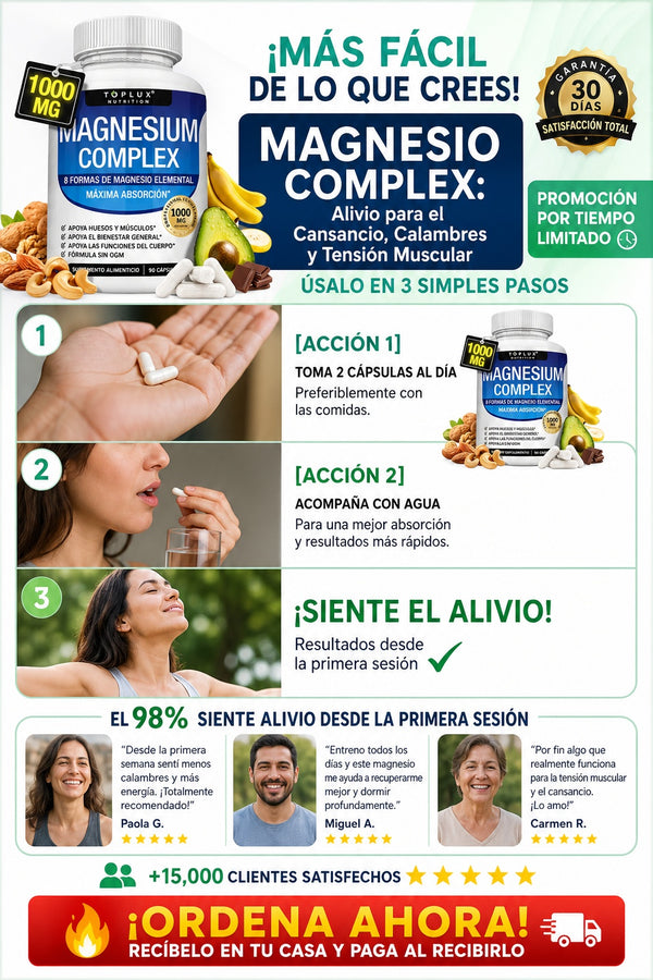 Magnesio Complex: Alivio para el Cansancio, Calambres y Tensión Muscular - imagen 8