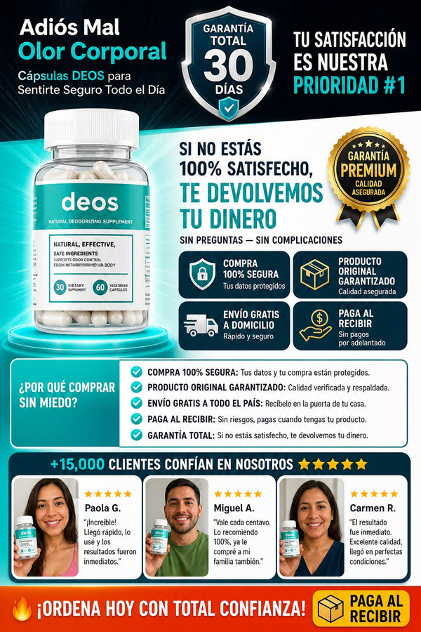 Adiós Mal Olor Corporal | Cápsulas DEOS para Sentirte Seguro Todo el Día - imagen 9