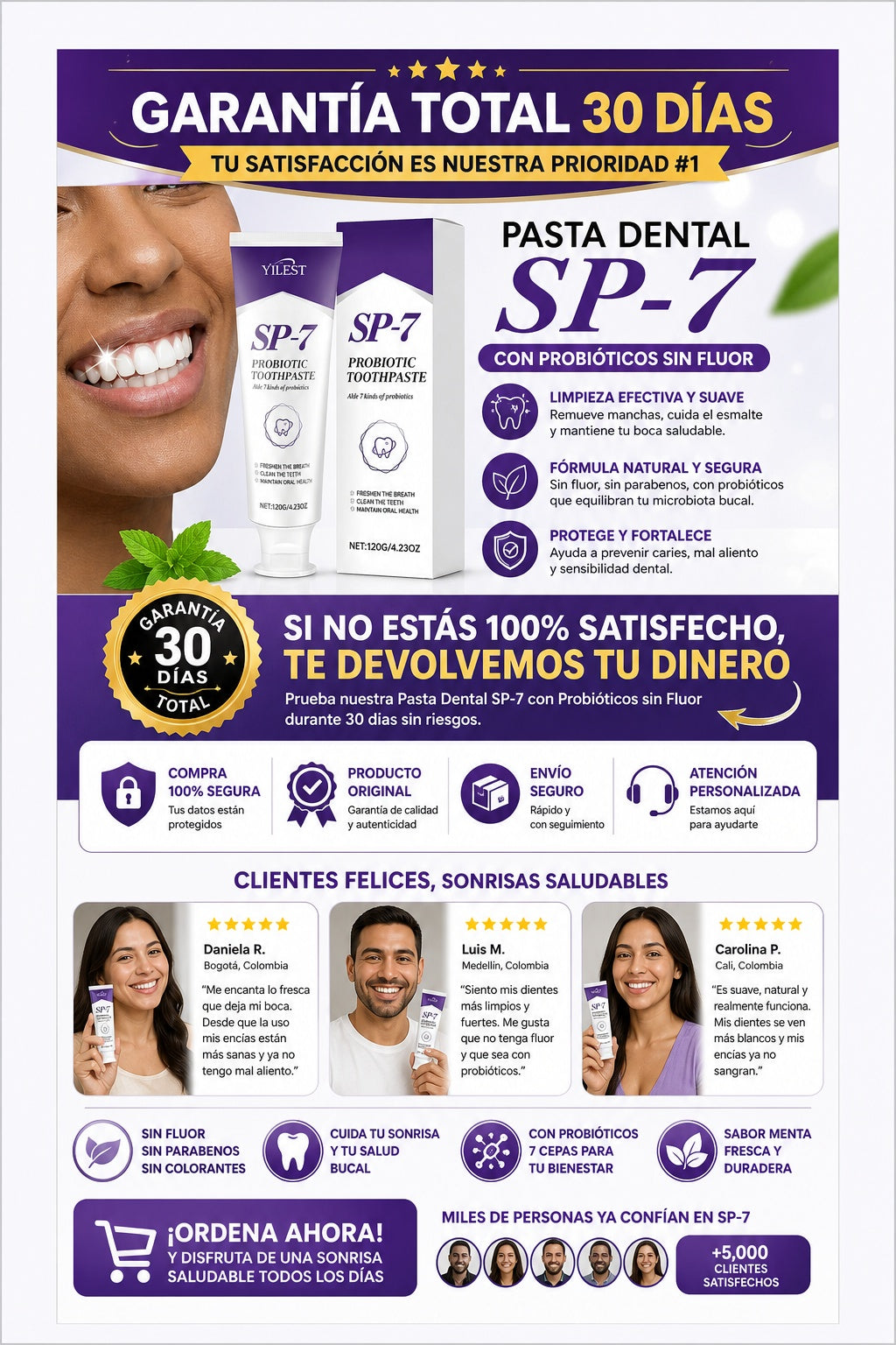 Pasta Dental SP-7 con Probióticos Sin Fluor - imagen 9
