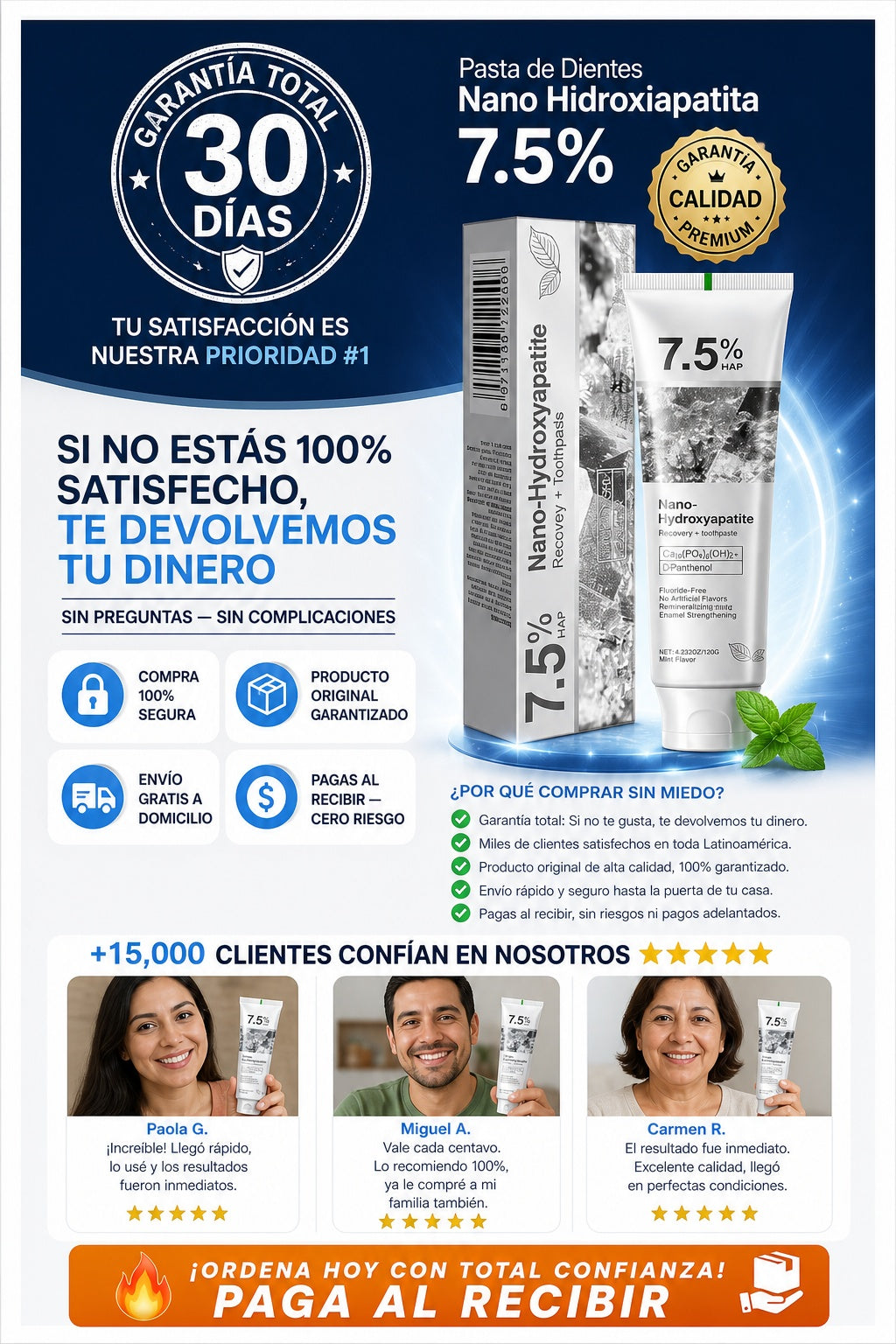 Pasta de Dientes Nano Hidroxiapatita 7.5% - imagen 9