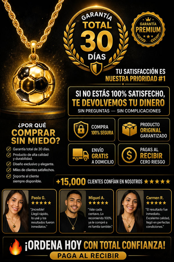 Cadena Balón de Fútbol en Oro Laminado — Lleva tu pasión siempre contigo - imagen 9