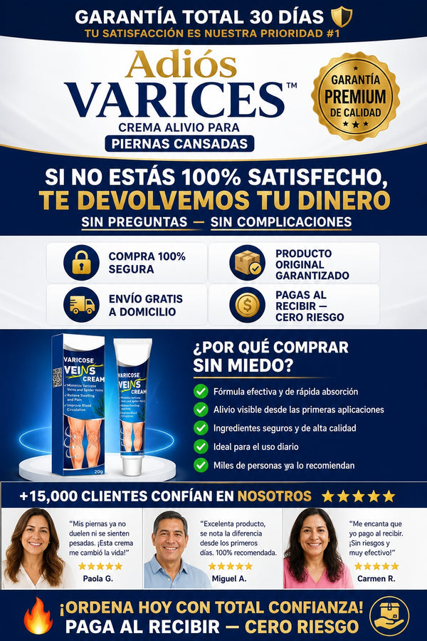 Adiós Varices™ Crema Alivio Para Piernas Cansadas - imagen 9