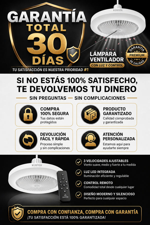 Lampara Ventilador Con Luz Y Control - imagen 9