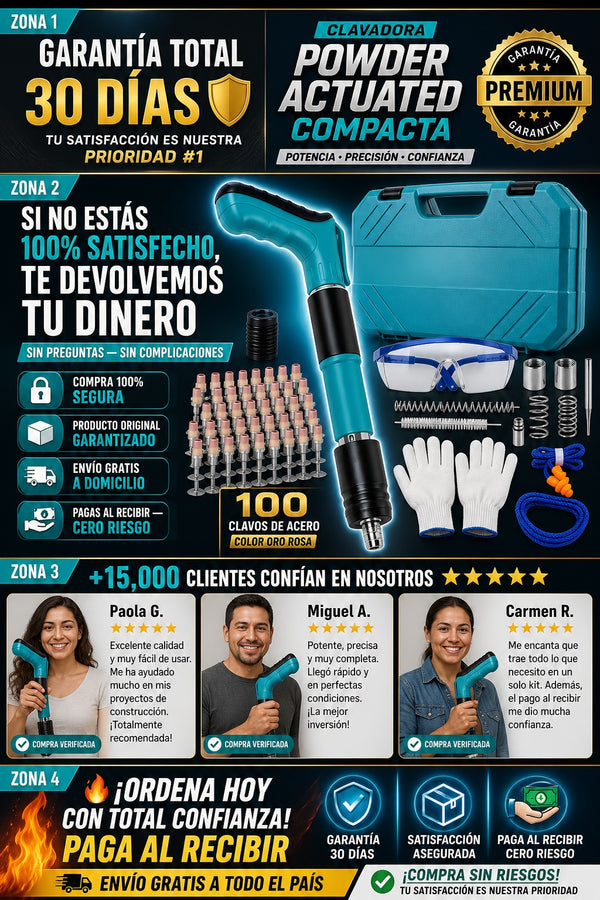 Pistola De Fijacion Con 100 Clavos - imagen 9